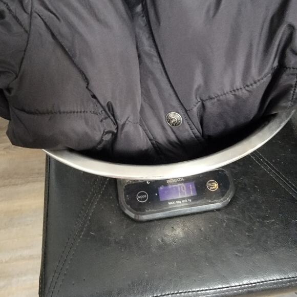 Route 66 Black Puffer Coat with Pink Plaid Lining and Snap Front Size Small - Picture 13 of 13